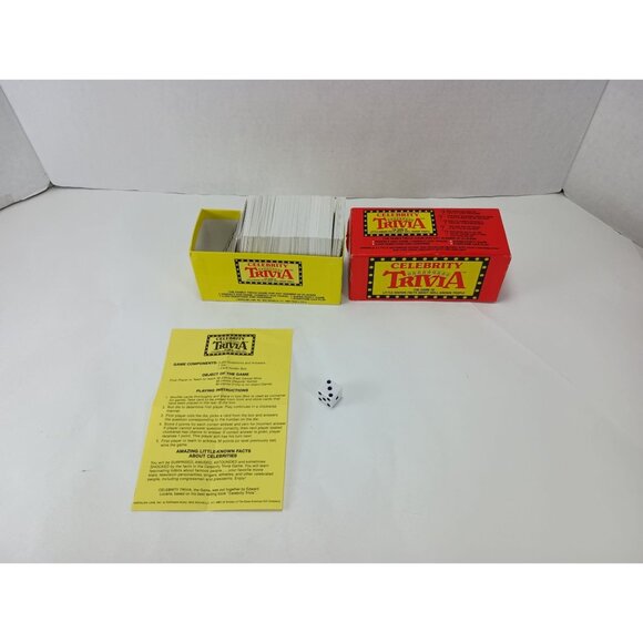 Celebrity Trivia Game 1984 Cards Dice Nostalgia Lane  Vintage - Picture 2 of 3